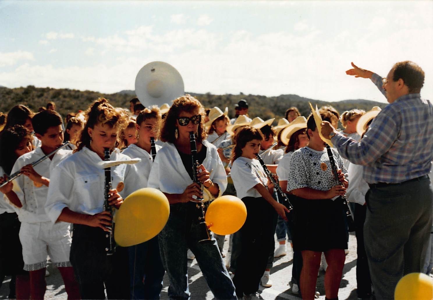 Vail students performing music at a community event